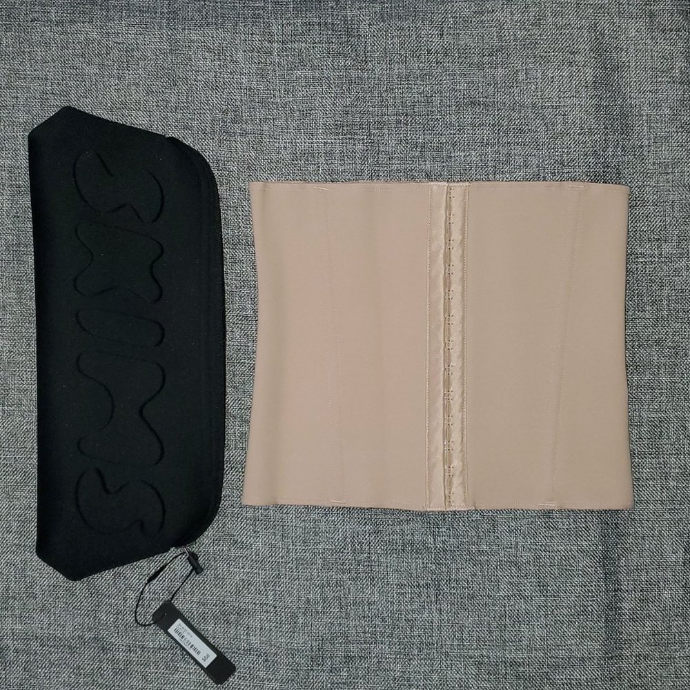 NWT SKIMS SMALL Neoprene Waist Trainer with Case CLAY